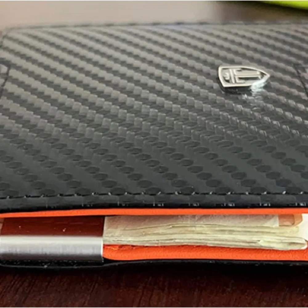 NWT Mens Slim Wallet with Money Clip RFID Blocking Bifold Credit Card Holder
